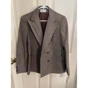 Evan-Picone‎ Vintage Wool Double-Breasted Suit Jacket Size 8 NWT 1980s